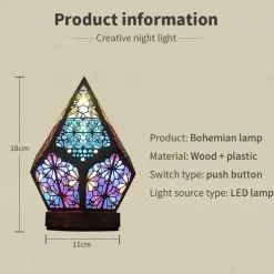 LED-Nachtlampenprojektor aus Holz – stimmungsvolle Beleuchtung