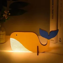 LED-Nachttischlampen aus Holz mit Tiermotiven – Bezaubernde Nachtlichter für Kinder