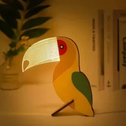 LED-Nachttischlampen aus Holz mit Tiermotiven – Bezaubernde Nachtlichter für Kinder