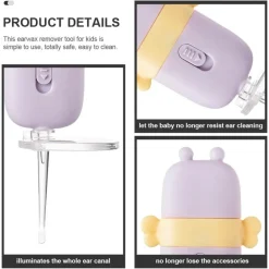 LED-Ohrreiniger für Babys – süßes Cartoon-Design