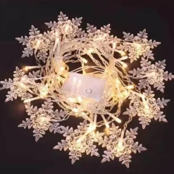 LED-Schneeflocken-Lichterkette – dekorative Lichterkette für den Winterurlaub