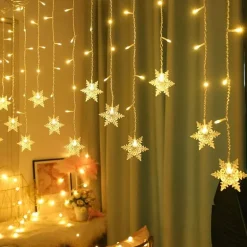 LED-Schneeflocken-Lichterkette – dekorative Lichterkette für den Winterurlaub