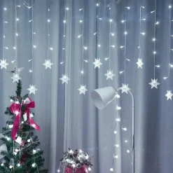 LED-Schneeflocken-Lichterkette – dekorative Lichterkette für den Winterurlaub