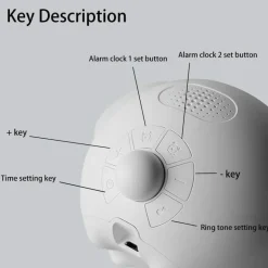 LED-Wecker mit Nachtlicht – süße Nachttischlampe