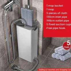 Leicht zu reinigender Nassmopp – kein Händetrocknen erforderlich