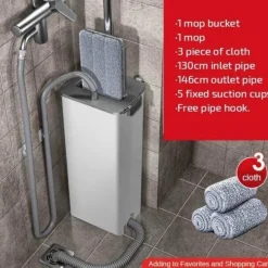 Leicht zu reinigender Nassmopp – kein Händetrocknen erforderlich