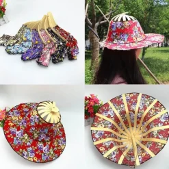 Leichte Sommermütze aus Bambus – süßer faltbarer Sonnenhut