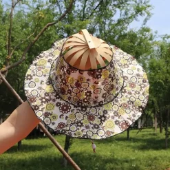 Leichte Sommermütze aus Bambus – süßer faltbarer Sonnenhut