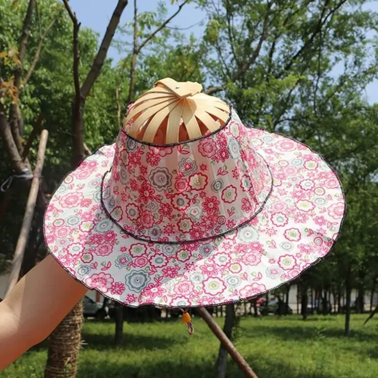 Leichte Sommermütze aus Bambus – süßer faltbarer Sonnenhut