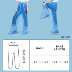Leichte wasserdichte Einweg-Regenhose für unterwegs