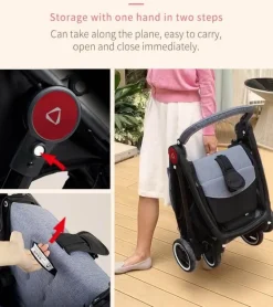 Leichter, faltbarer Kinderwagen – kompakter Reisekinderwagen