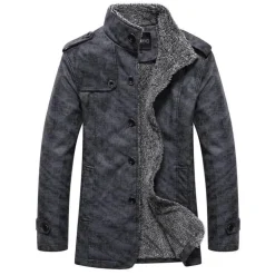 Leichter Windbreaker-Mantel aus Leder für Herren – Stilvolle lange Jacke