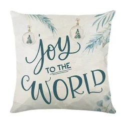 Leinen Kissenbezug mit Weihnachtsbuchstaben-Print - Weihnachtsdekoration