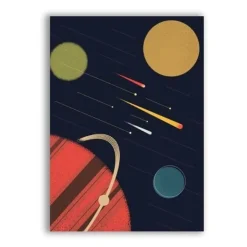 Leinwandbild mit Weltraummotiven – Wissenschaftliche Wanddekoration