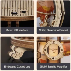 Leuchtendes 3D-Globus-Puzzle – im Dunkeln leuchtendes Lernspielzeug