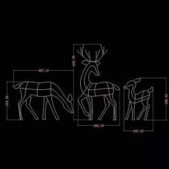 Leuchtendes Rentier – Weihnachtsdekoration für den Garten