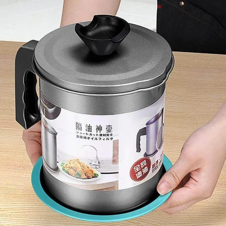 Ölfiltertopf aus Edelstahl – großes Fassungsvermögen, unverzichtbar fürs Kochen