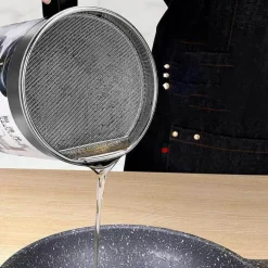 Ölfiltertopf aus Edelstahl – großes Fassungsvermögen, unverzichtbar fürs Kochen