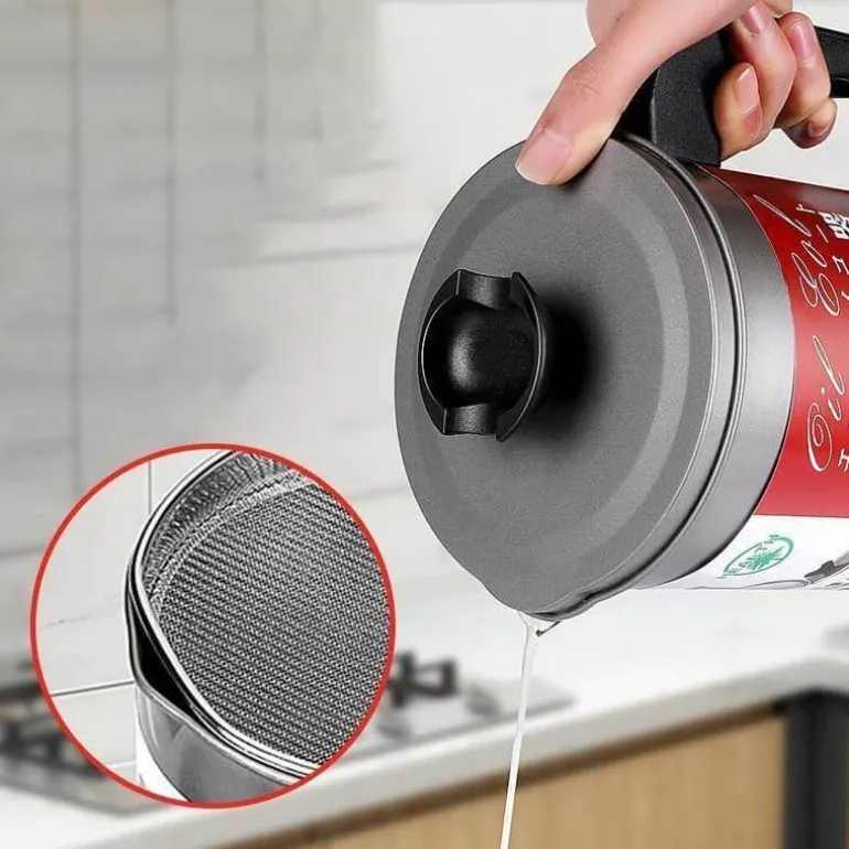 Ölfiltertopf aus Edelstahl – großes Fassungsvermögen, unverzichtbar fürs Kochen