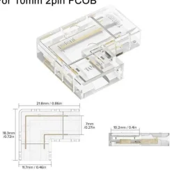 L-förmiger LED-Streifenverbinder - Transparenter Lichtstreifenverbinder
