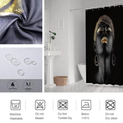 Liberianisches Mädchen Duschvorhang - Lebendiges Badezimmerdekor