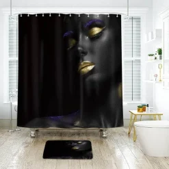 Liberianisches Mädchen Duschvorhang - Lebendiges Badezimmerdekor