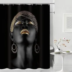 Liberianisches Mädchen Duschvorhang - Lebendiges Badezimmerdekor