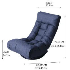 Liegender Bodensessel mit Ottomane – Multifunktionaler Lounge-Sitz