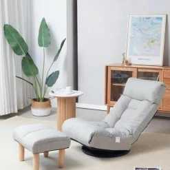 Liegender Bodensessel mit Ottomane – Multifunktionaler Lounge-Sitz