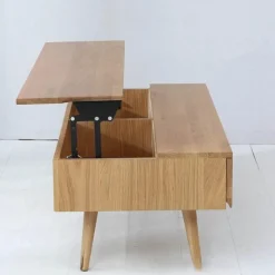 Liftable Nordic Wood Coffee Table - Space-Saving Design