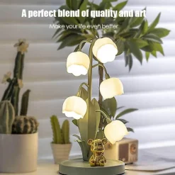 Lilienblumen-Tischlampe – dekorative Blumenbeleuchtung