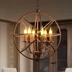 Loft Hanging Globe Iron Bird Cage Light - Modern Pendant Lamp