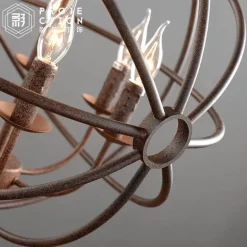 Loft Hanging Globe Iron Bird Cage Light - Modern Pendant Lamp