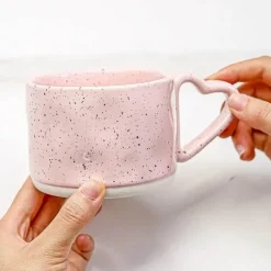 Love Handle Tasse - Keramik Valentinstag Kaffeetasse