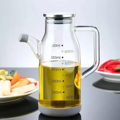 Ölspenderflasche aus Glas – reines Messskalen-Design