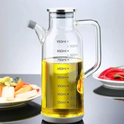 Ölspenderflasche aus Glas – reines Messskalen-Design
