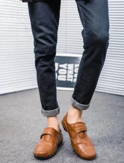 Lässige Lederschuhe für Herren im britischen Stil