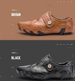 Lässige Lederschuhe für Herren im britischen Stil