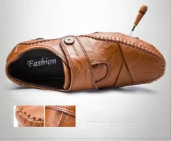 Lässige Lederschuhe für Herren im britischen Stil