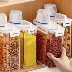 Luftdichte Vorratsbehälter für Lebensmittel – 4er-Pack mit Klappdeckel