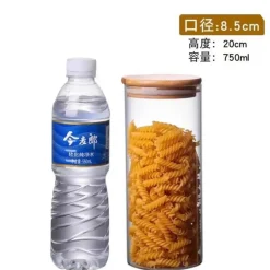 Luftdichte Vorratsgläser aus Bambusglas – Küchenorganizer