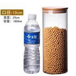 Luftdichte Vorratsgläser aus Bambusglas – Küchenorganizer