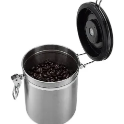 Luftdichter Kaffee-Aufbewahrungsbehälter aus Edelstahl mit CO2-Ventil – Frische-Keeper