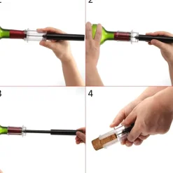 Luftdruck-Weinöffner-Set – Werkzeug zum einfachen Entfernen des Korkens