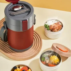 Lunchbox aus Edelstahl – Behälter zur Aufbewahrung von Mahlzeiten