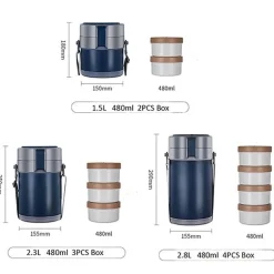 Lunchbox aus Edelstahl – Behälter zur Aufbewahrung von Mahlzeiten