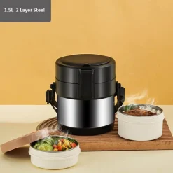 Lunchbox aus Edelstahl – Behälter zur Aufbewahrung von Mahlzeiten