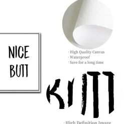 Lustige Badezimmer-Wandkunst – Schönes Hintern-Dekor Poster