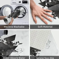 Lustige rutschfeste Fußmatte – waschbar „Please Go Away“ Willkommensmatte