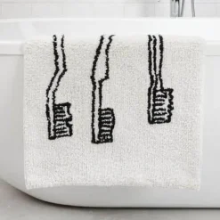 Lustiger nordischer Badezimmerteppich - Humorvoller Teppich